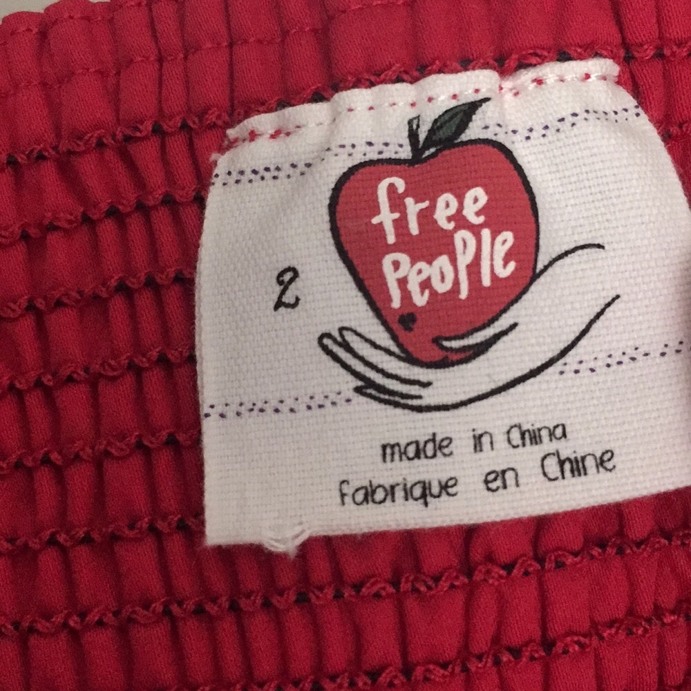 👗Free People Red Strapless JEWELED Dress XS. - Picture 4 of 8